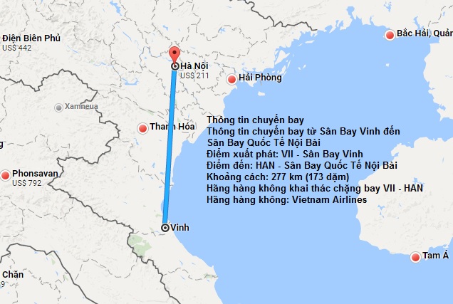 Vé máy bay Vinh đi Hà Nội