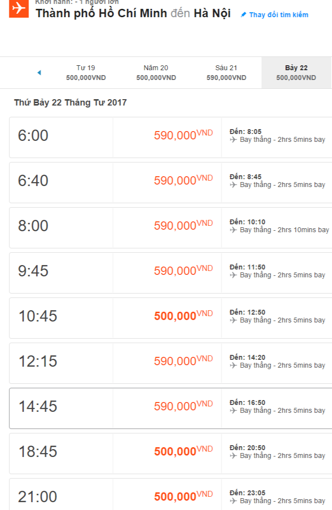 vé máy bay jetstar Hồ Chí Minh đi Hà Nội