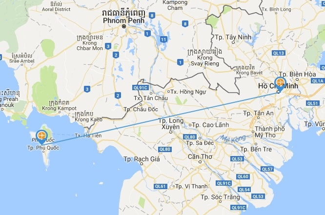 Vé máy bay Phú Quốc đi Hồ Chí Minh