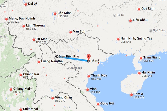 Vé máy bay Điện Biên đi Hà Nội